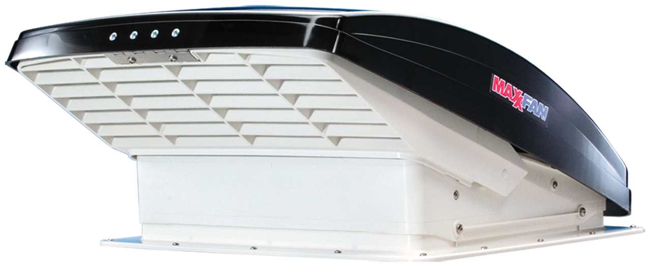 MaxxAir MaxxFan Deluxe Remote Control Roof Fan Vent - Smoke Lid Van Land