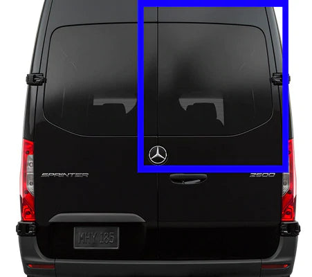 VWD Passenger Rear Cargo Door Solid Glass Window Sprinter Van 2019-2022 Van Land