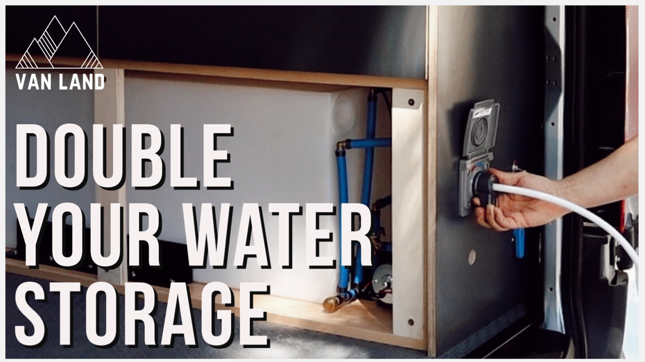 Dual Tank Water System Set Up For Sprinter Vans | 41 Gallon Water Storage