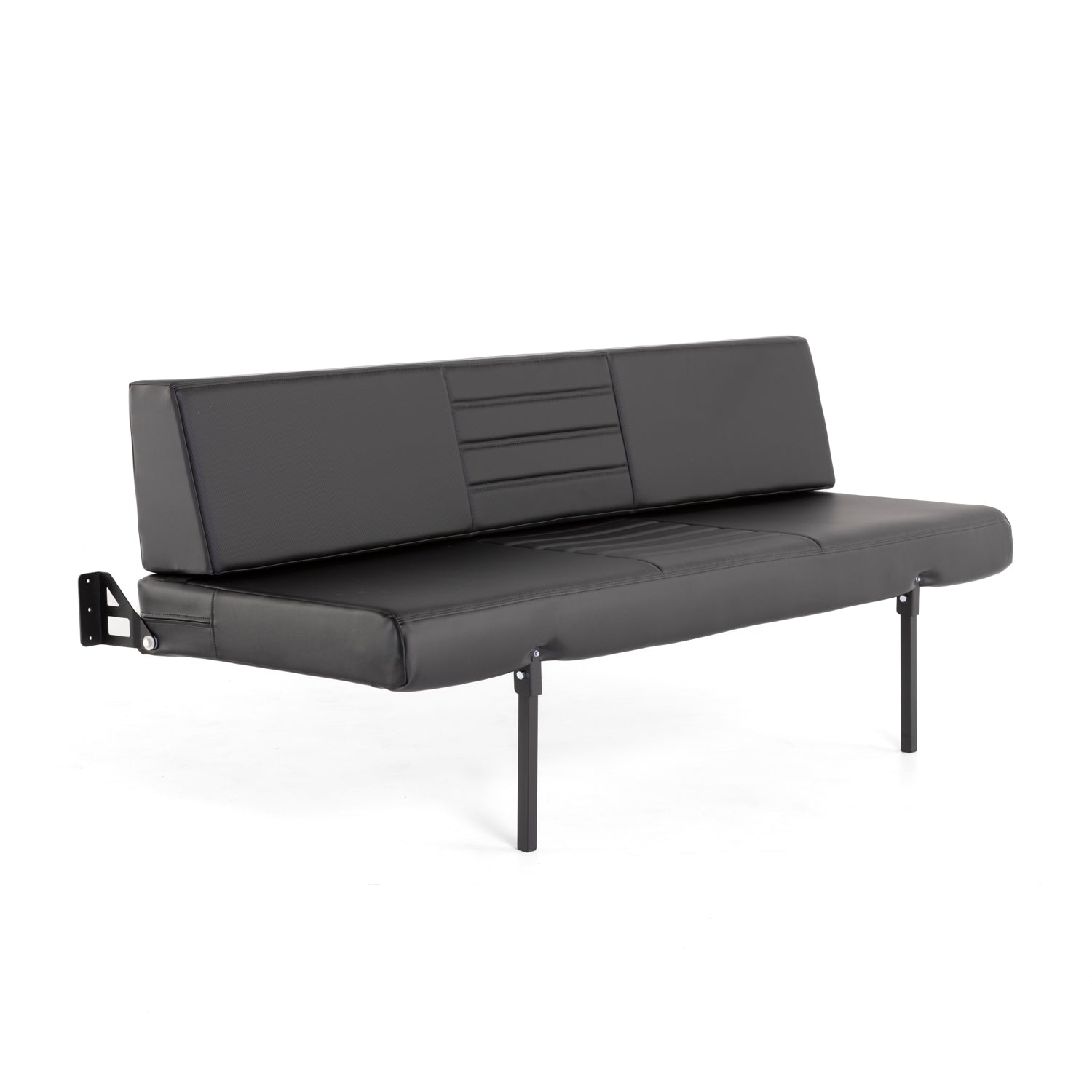 RB Components 76" Folding Bench Seat - Carbon Fiber Vinyl