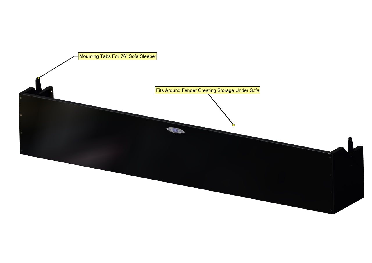 RB Components Sofa Storage Box, 76", Shallow