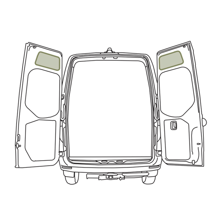 VanEssential Mercedes-Benz Sprinter Upper Rear Door Storage Panels (Pair)