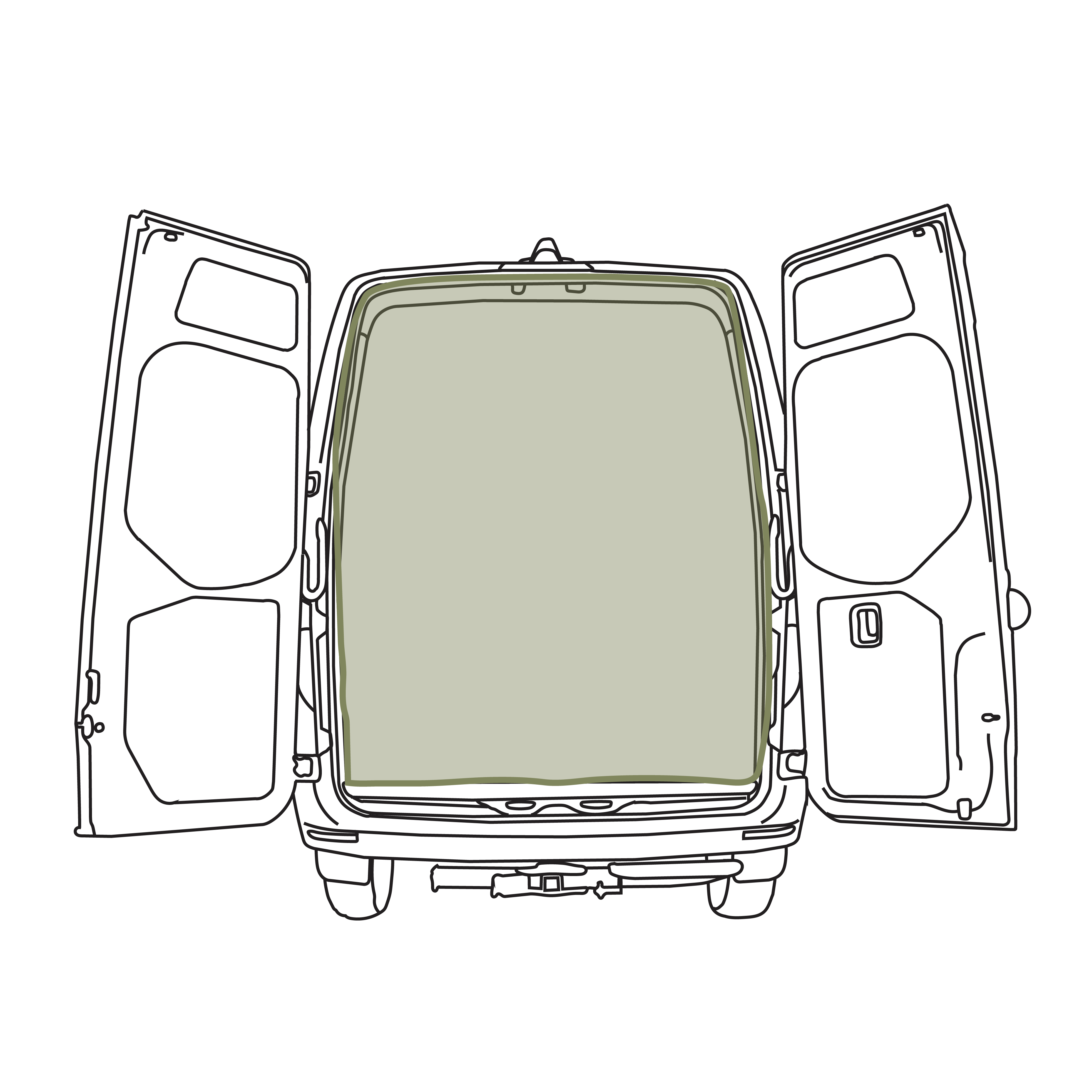 VanEssential Mercedes Sprinter Bug Screen - Rear Door