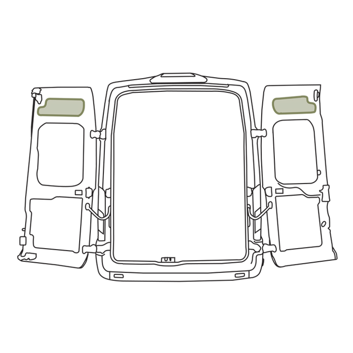 VanEssential Ford Transit Upper Rear Door Storage Panels (Pair)