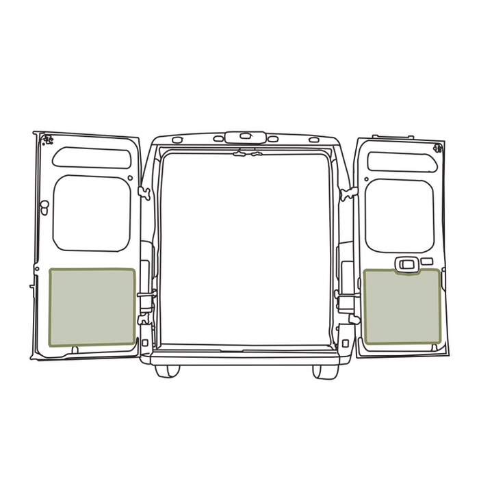 VanEssential Ram Promaster Lower Rear Door Storage Panels (Pair)