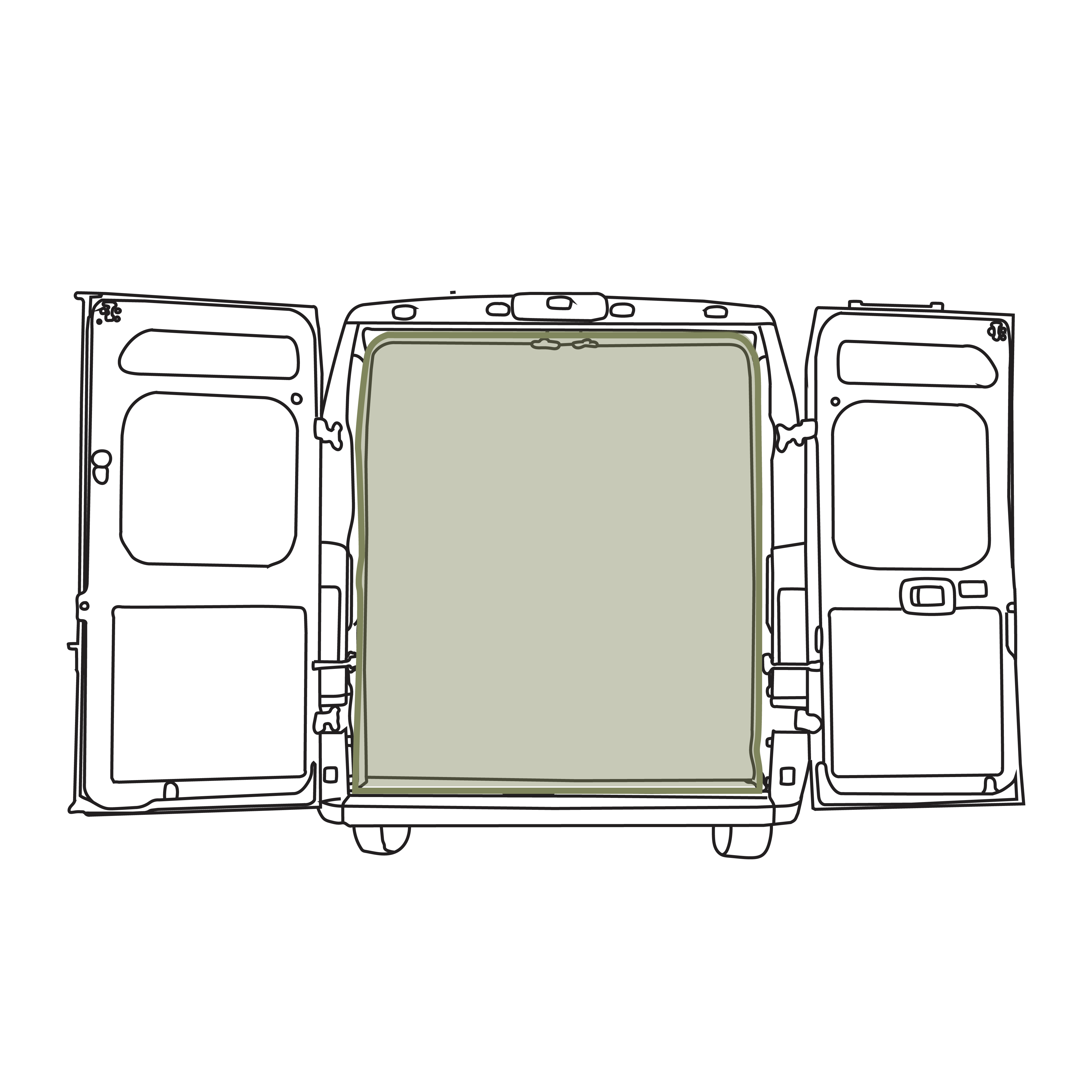 VanEssential Ram Promaster Bug Screen - Rear Door
