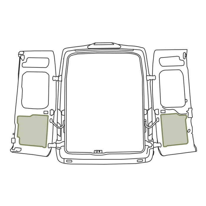 VanEssential Ford Transit Lower Rear Door Storage Panels (Pair)