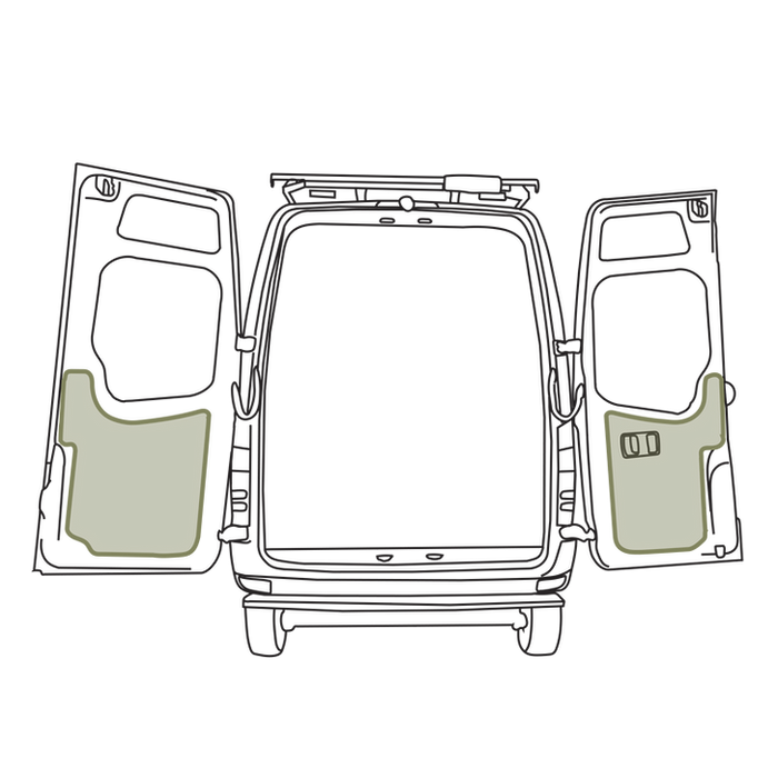 VanEssential Mercedes-Benz Sprinter NCV3 Lower Rear Door Storage Panels (Pair)