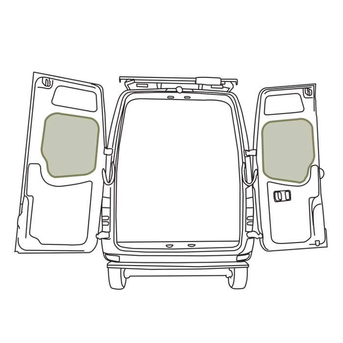 VanEssential Mercedes-Benz Sprinter NCV3 Middle Rear Door Storage Panels (Pair)