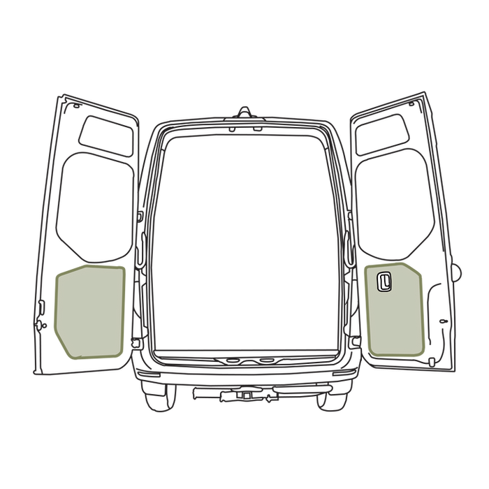 VanEssential Mercedes-Benz Sprinter VS30 Lower Rear Door Storage Panels (Pair)