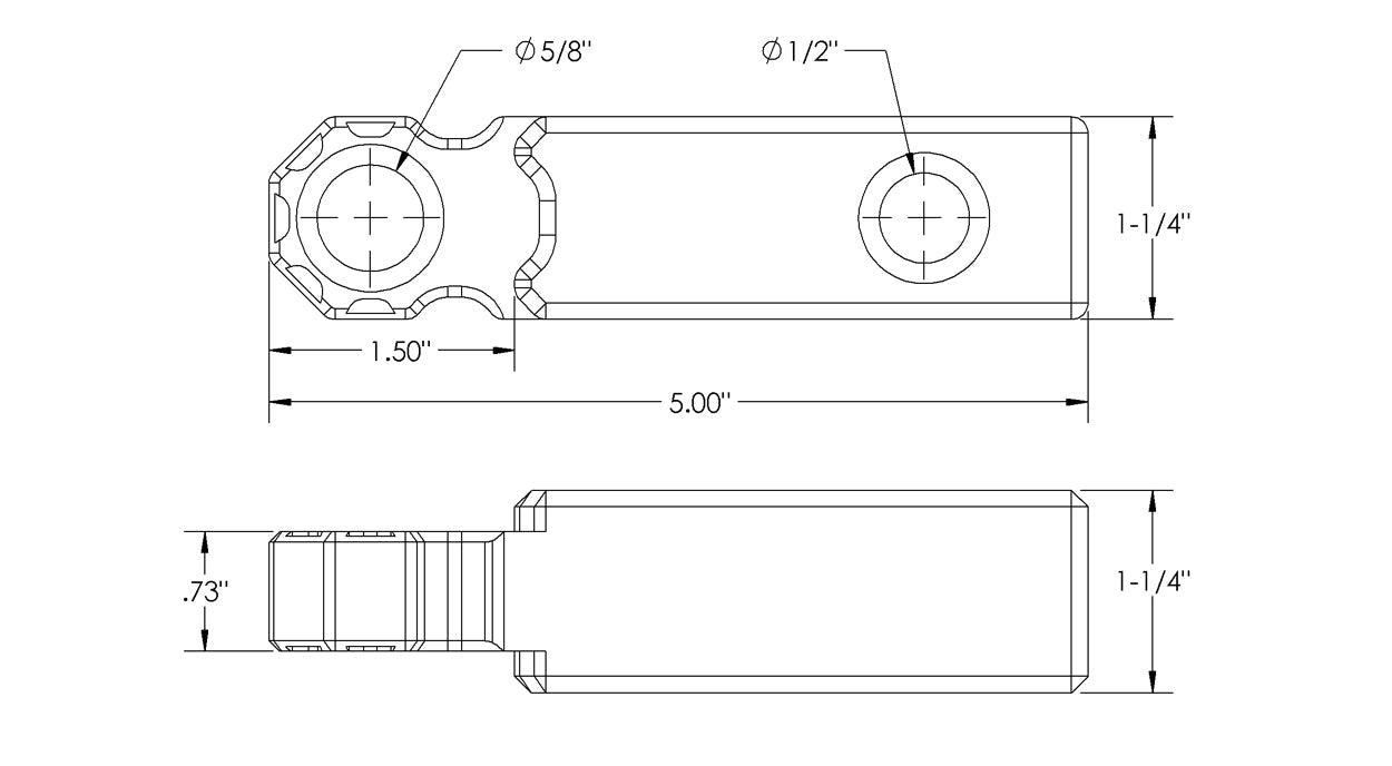 Shackle Block 1.25" Assembly - Red