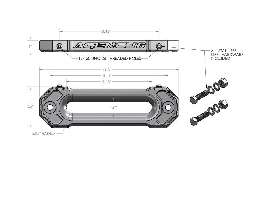 Fairlead (1.0" Thick) - Black