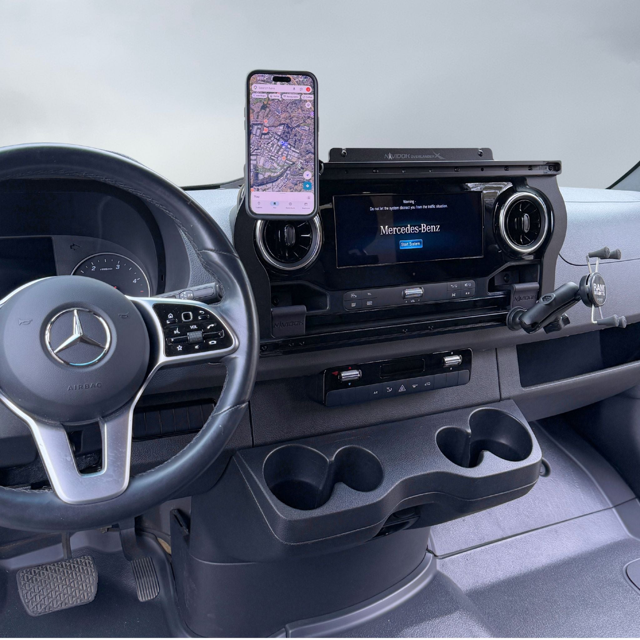 Terra X NAVIDOK Overlander X - No Drill - Dash Mount for Mercedes Sprinter