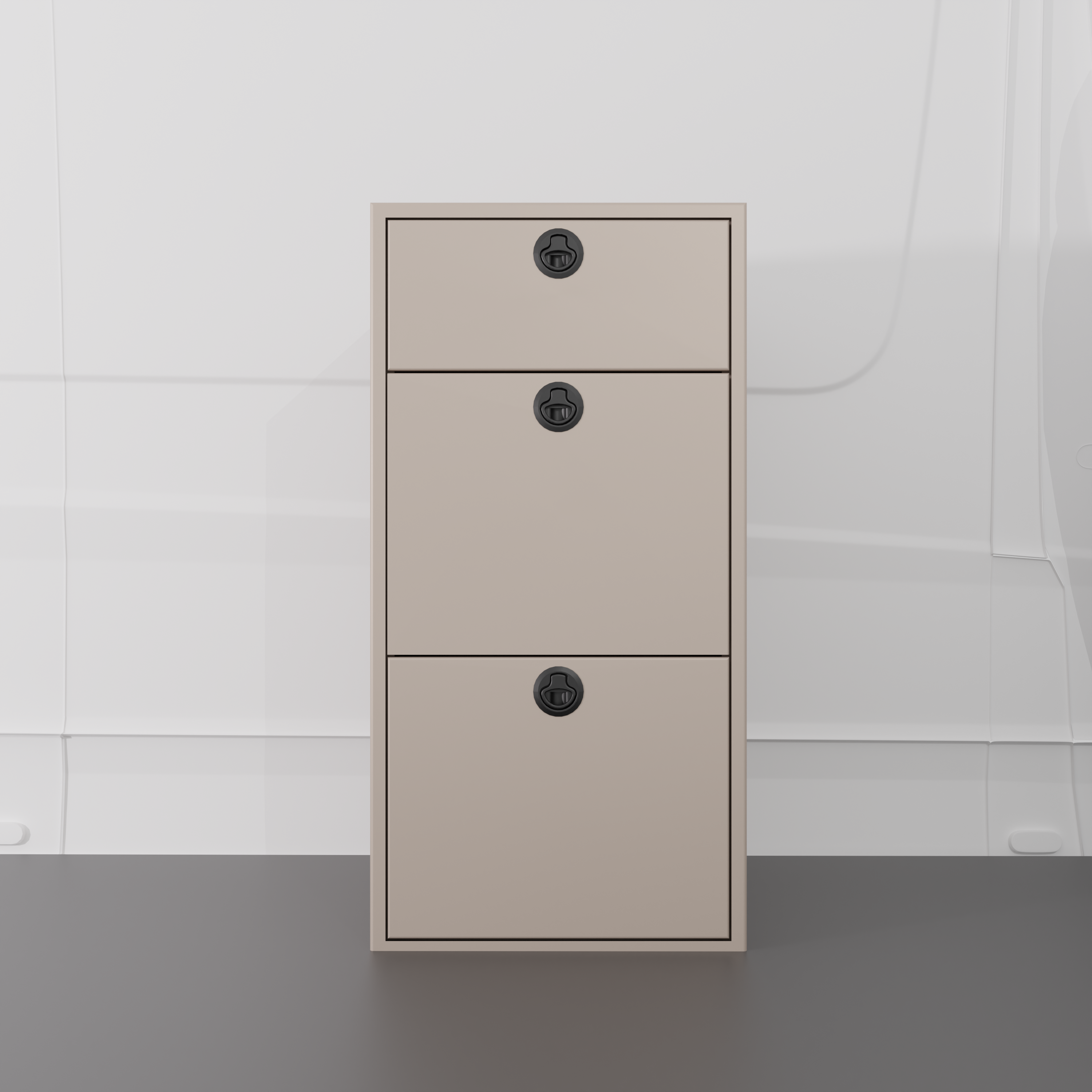 18" Three Drawer Base Cabinet