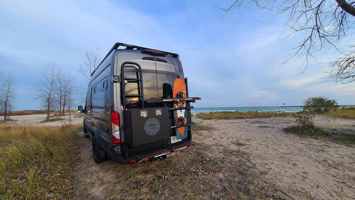 Rover Vans Tire Carrier & Ladder Combo for Ford Transit