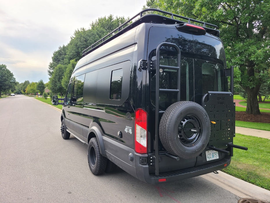 Rover Vans Tire Carrier & Ladder Combo for Ford Transit