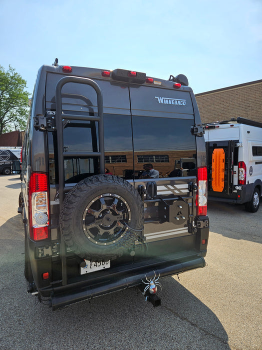 Rover Vans Tire Carrier & Ladder Combo for Ram ProMaster - Drill Through Version