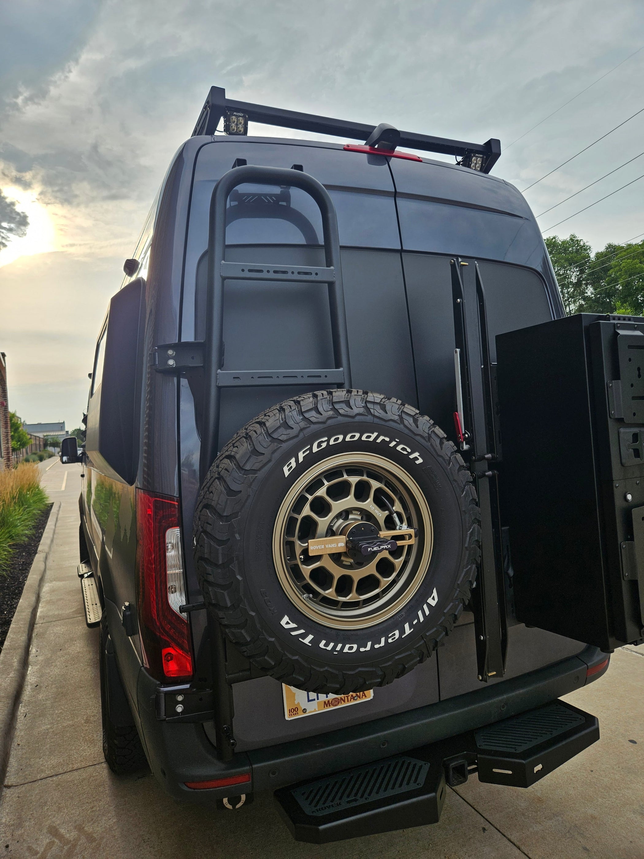Rover Vans Tire Carrier & Ladder Combo for Mercedes Sprinter - Van Land