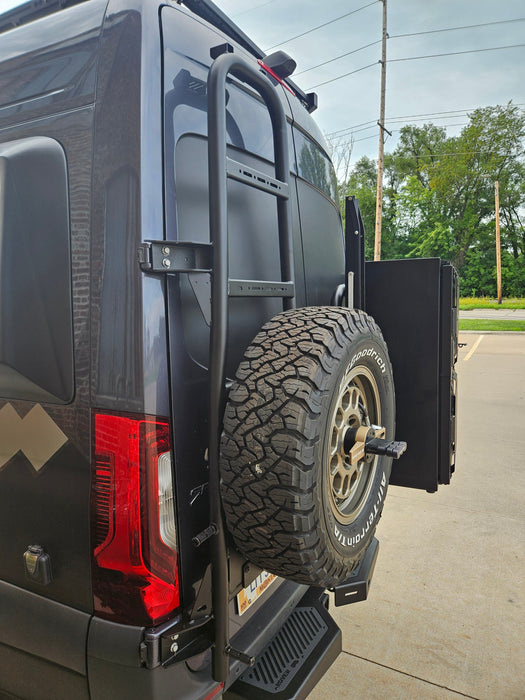Rover Vans Tire Carrier & Ladder Combo for Mercedes Sprinter