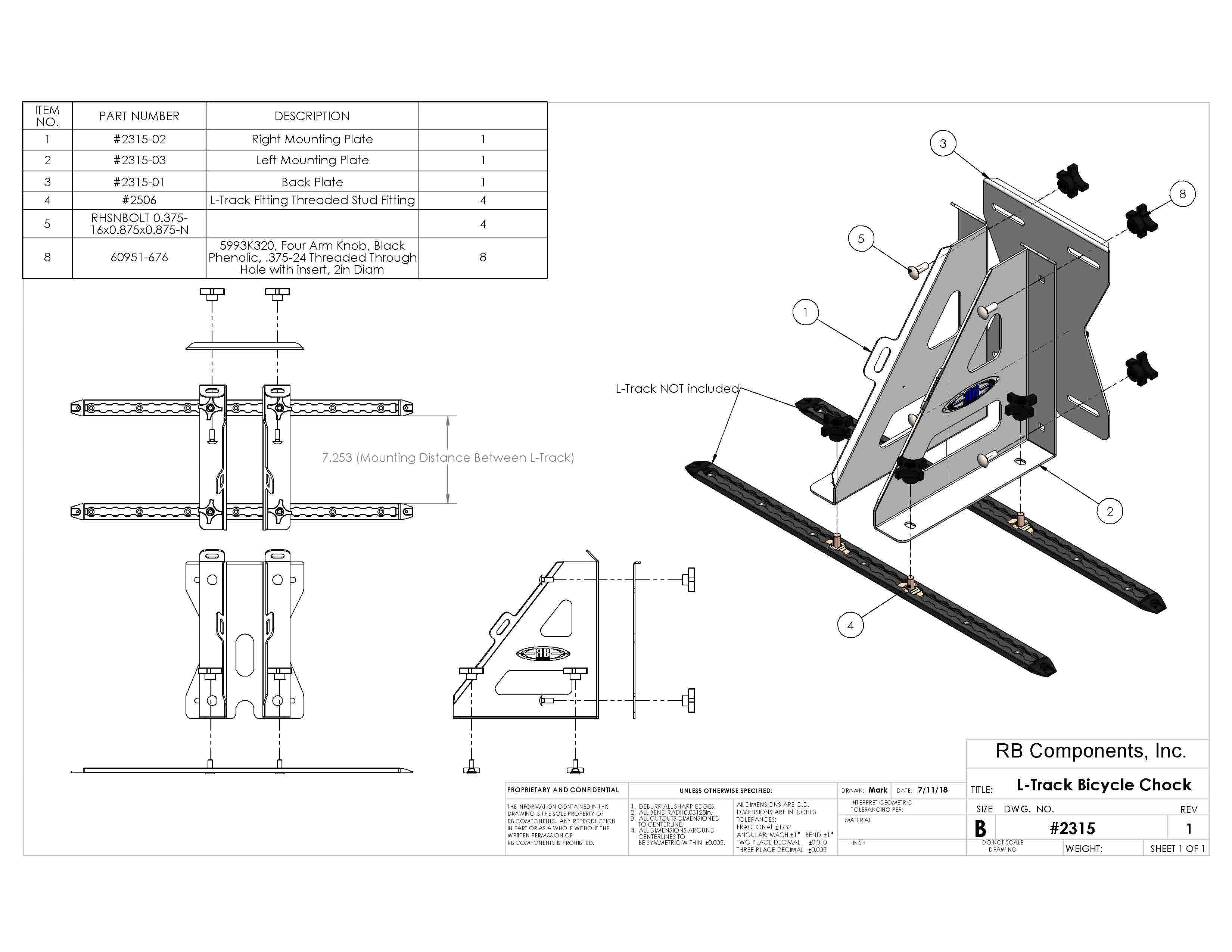 RB Components Adjustable Wheel Chock