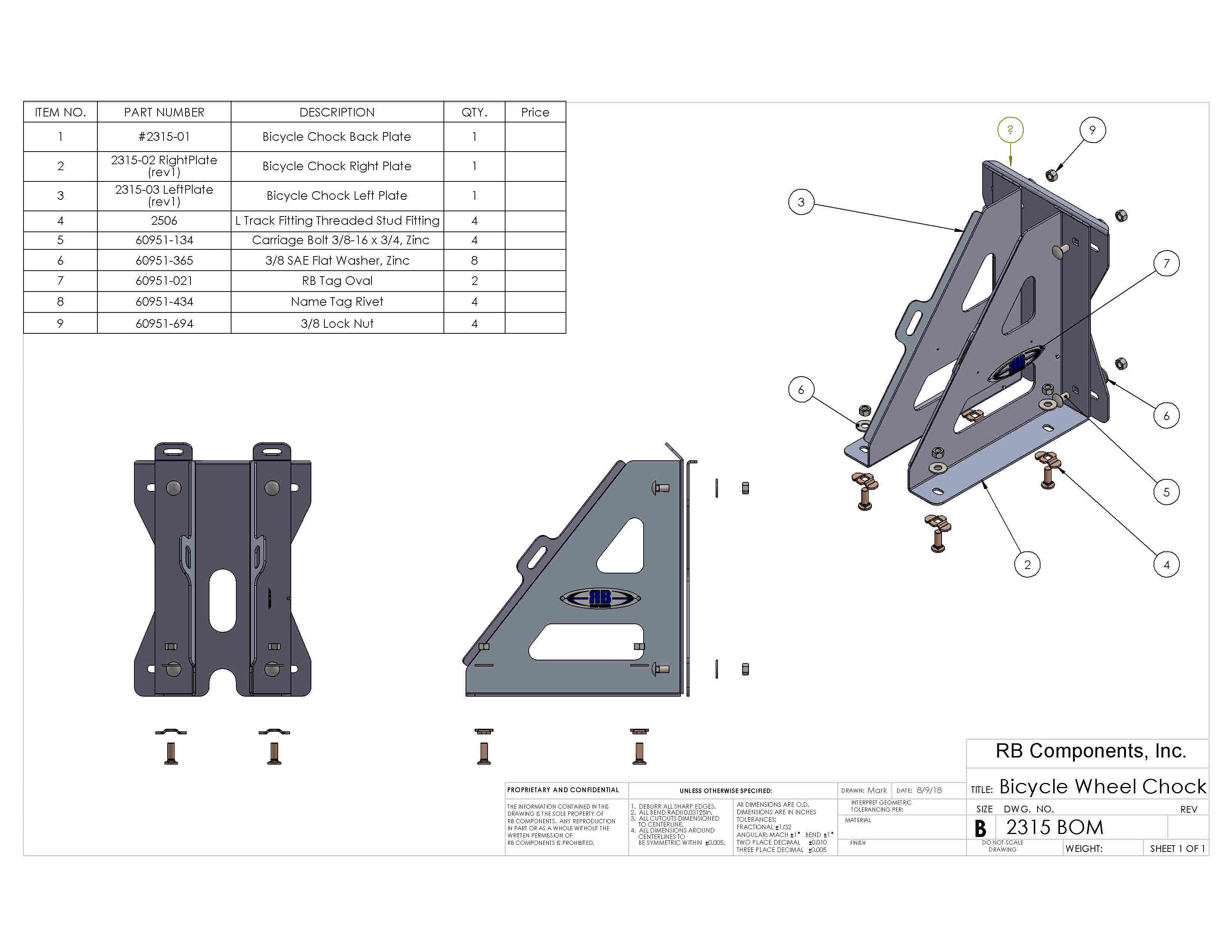 RB Components Adjustable Wheel Chock