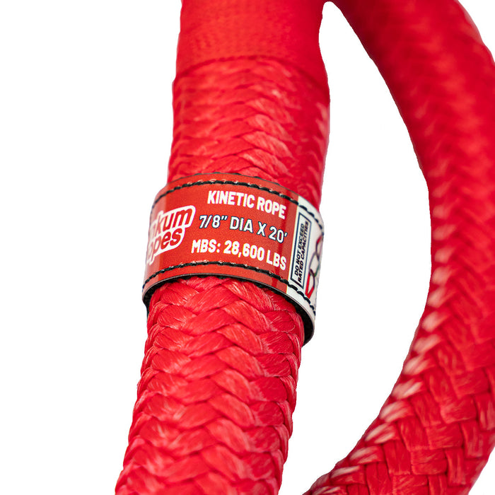 Yankum Kinetic Recovery Rope - 7/8"x20' -  28,600 Min Break Strength