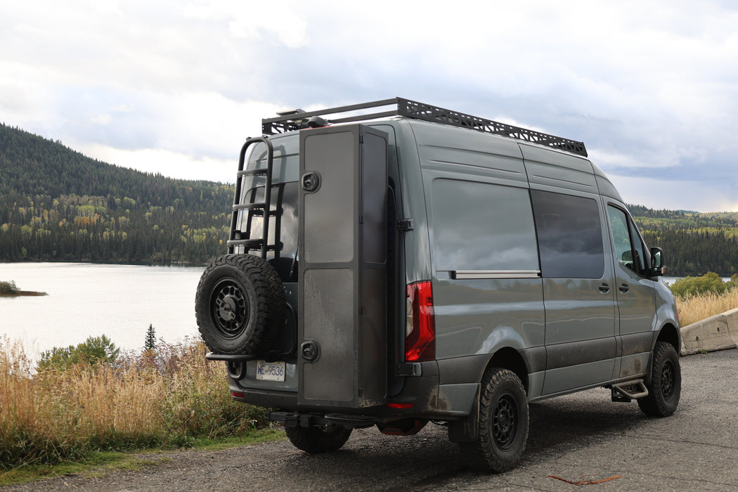 Sprinter two-in-one tire ladder carrier