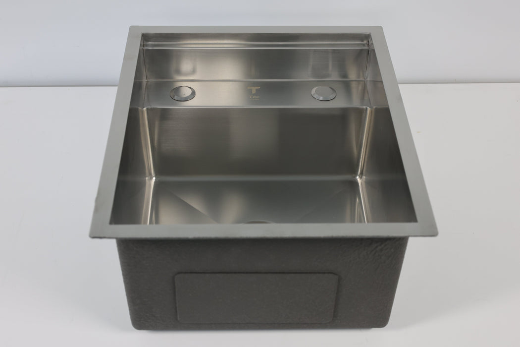 Space-Saving Camper Van/Truck RV Sink - Black Stainless Steel with Hideaway Faucet