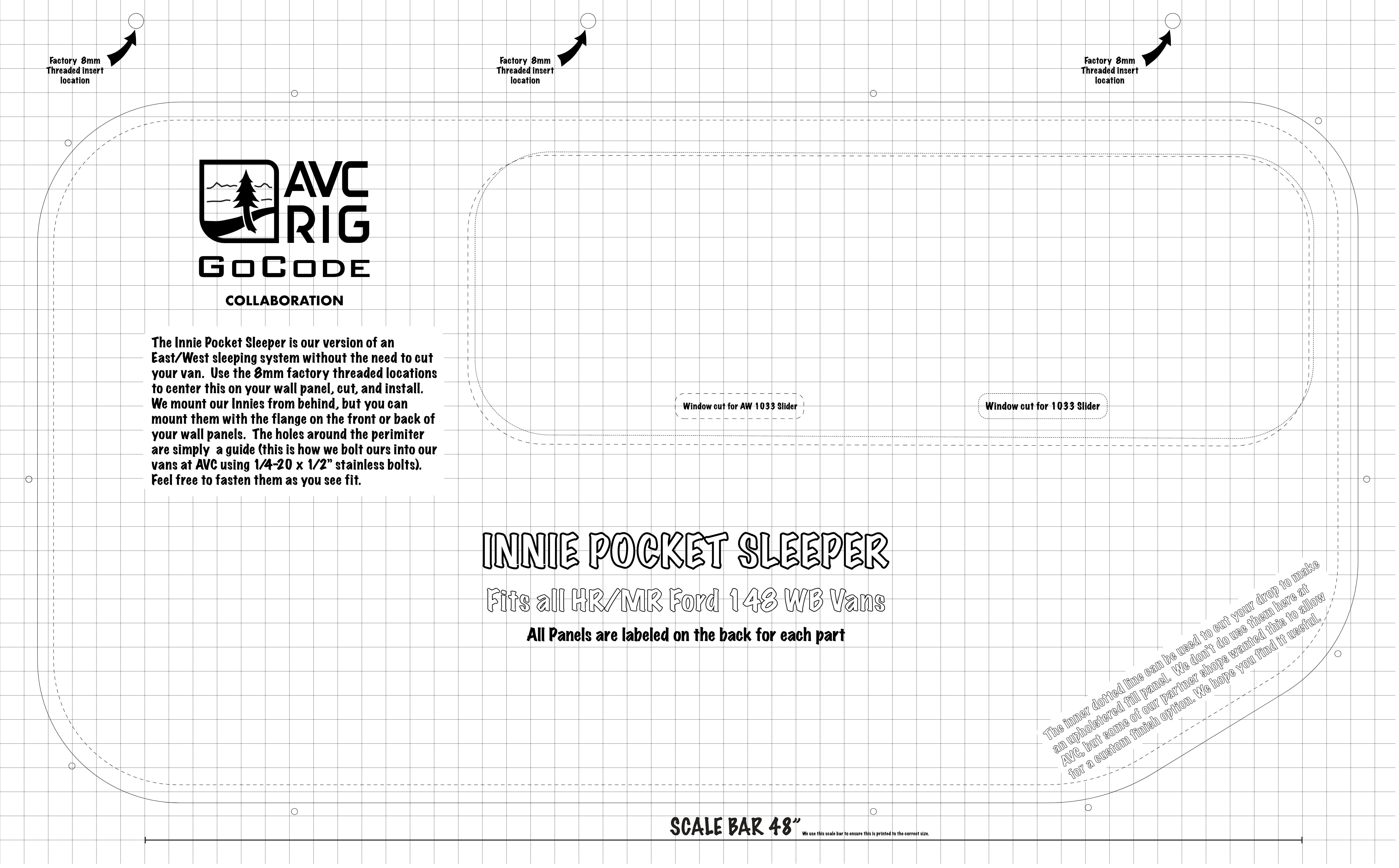 GoCode Ford Transit Innie Sleeper: Passenger-Side