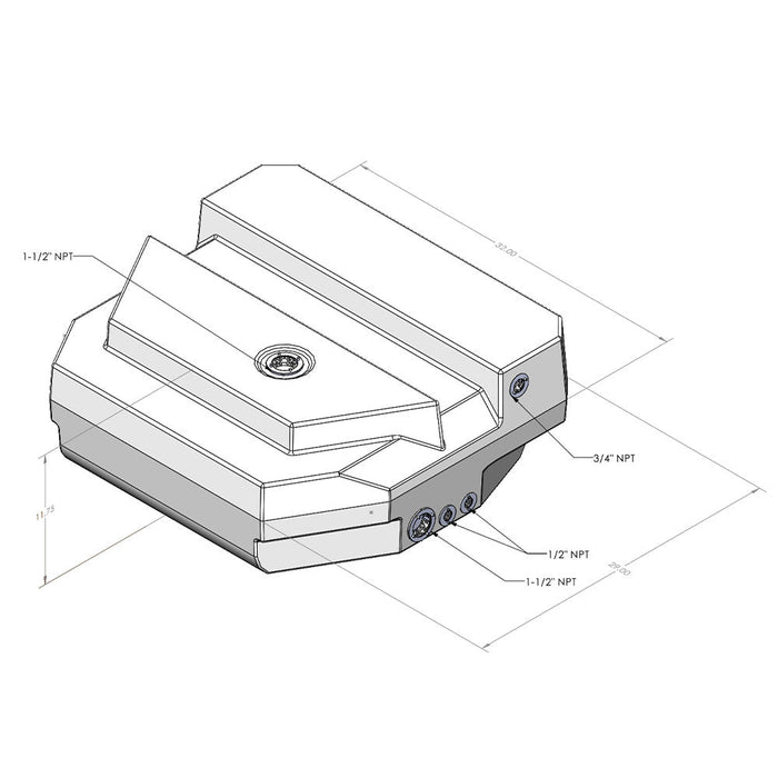 S&B Filters 35 Gallon Spare Tire Replacement Fresh Water Tank - 2007+ Mercedes Sprinter 144" & 170" (10-3033)