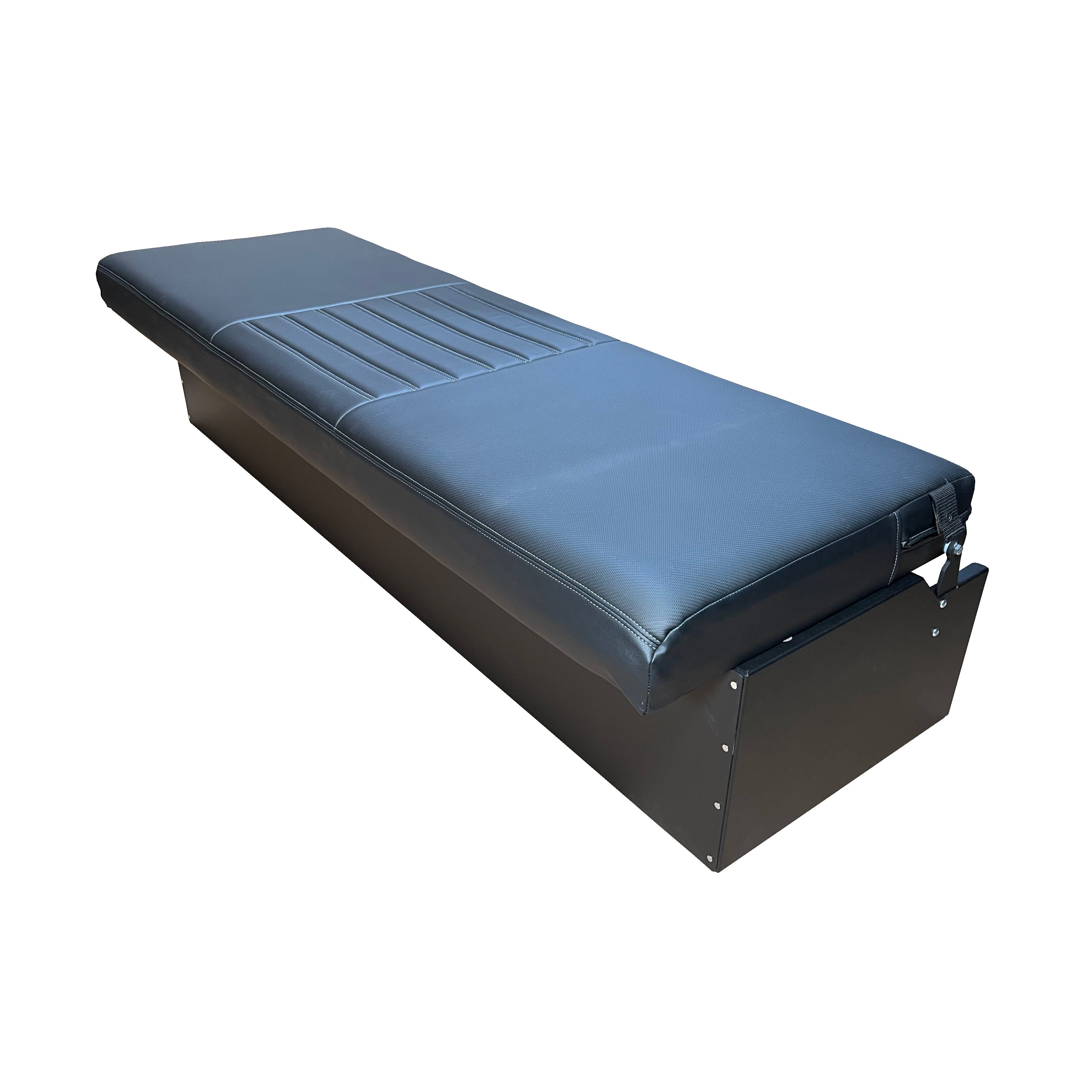 RB Components 76" Folding Bench Seat - Carbon Fiber Vinyl
