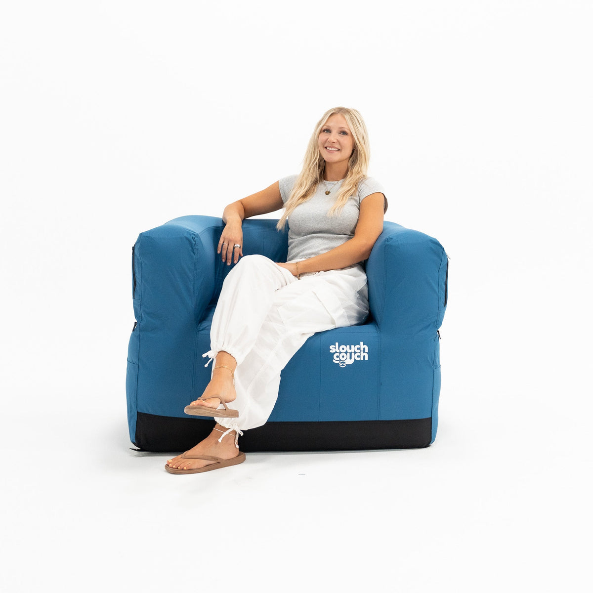 Slouch Couch Solo Inflatable Couch - Basecamp Blue