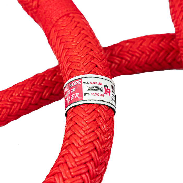 Yankum Kinetic Recovery Rope - 1"x20' -  33,500 Min Break Strength