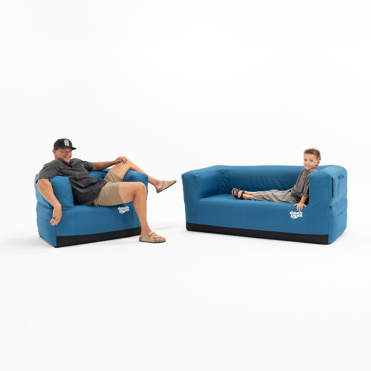 Slouch Couch Solo Inflatable Couch - Basecamp Blue