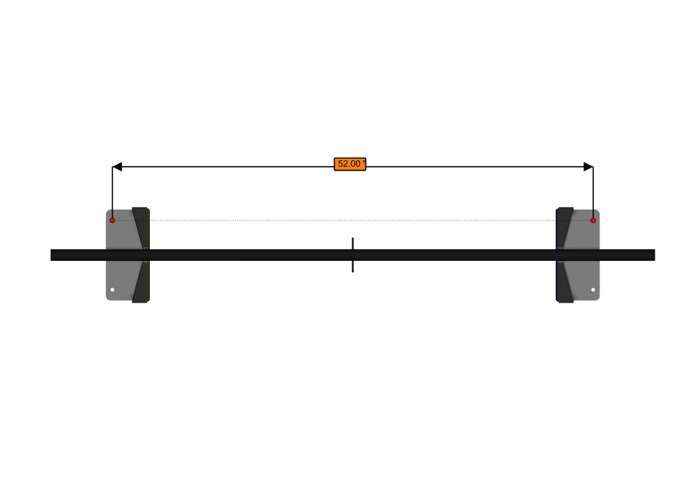 RB Components 2007+, Roof Bar 64" Wide - 12" Lift - High Roof - AC/Vent Cover Restrictions