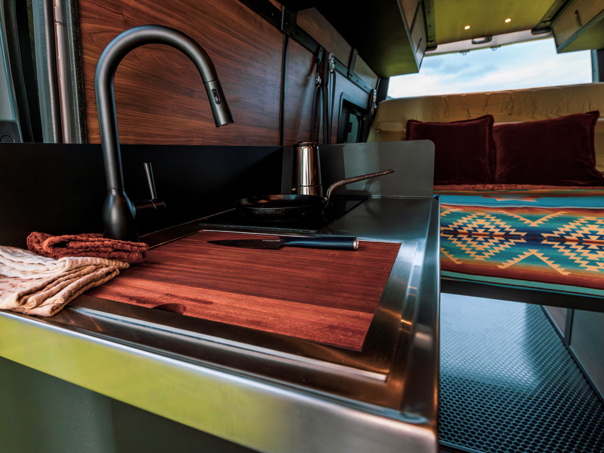 Virtus Vans 2019+ Mercedes Sprinter 40" Kitchen Cabinet with Sink & Induction Cooktop