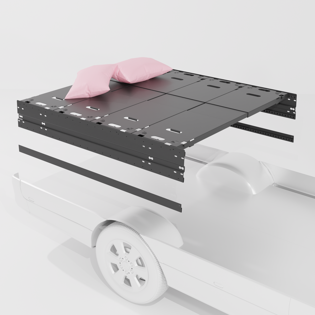 Van Wife Components 4 Panel Modular Bed System