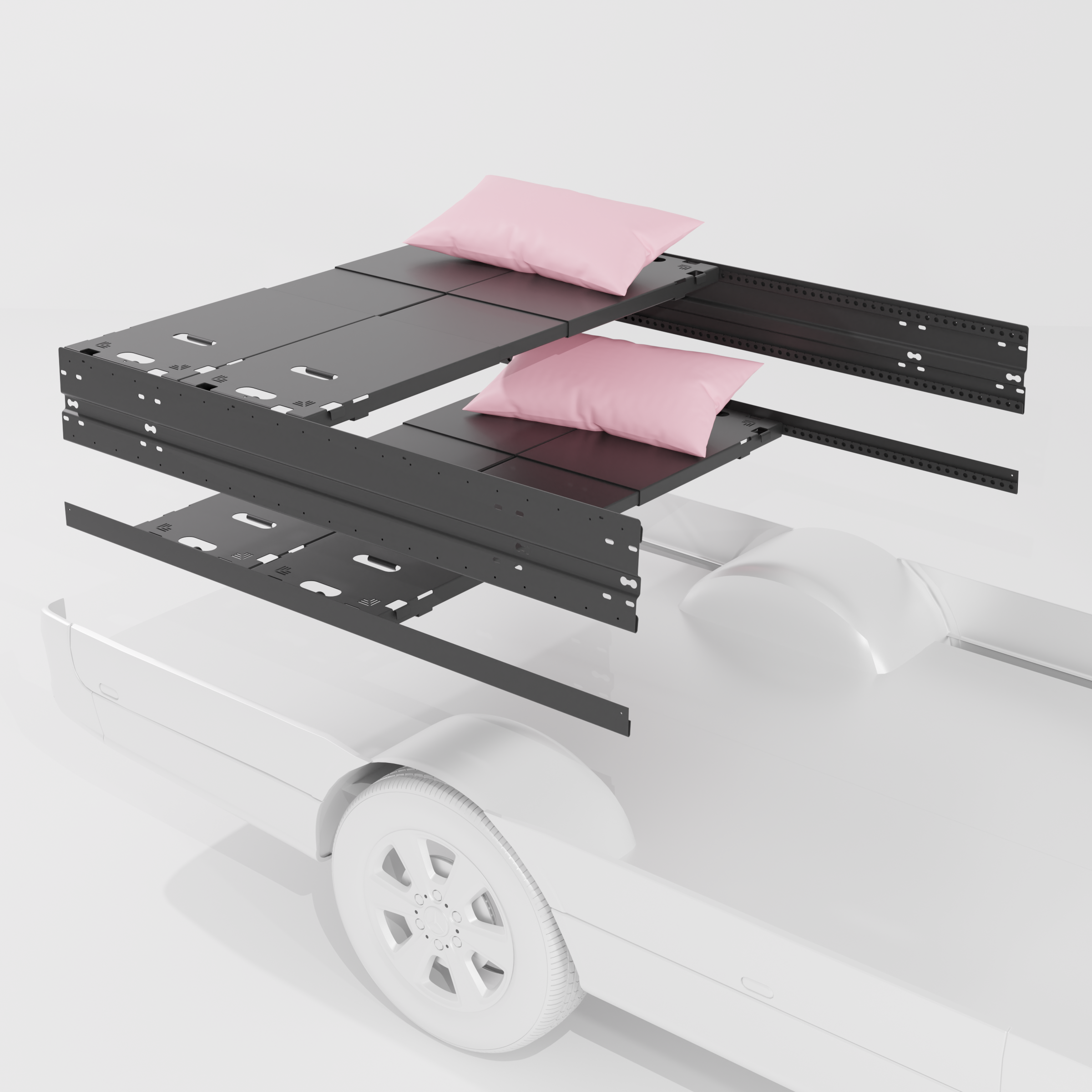Van Wife Components 4 Panel Modular Bed System