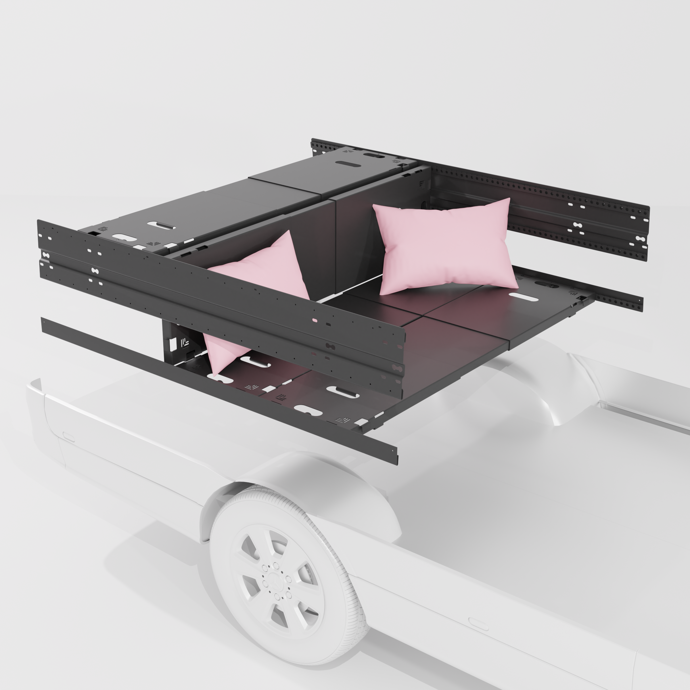 Van Wife Components 4 Panel Modular Bed System