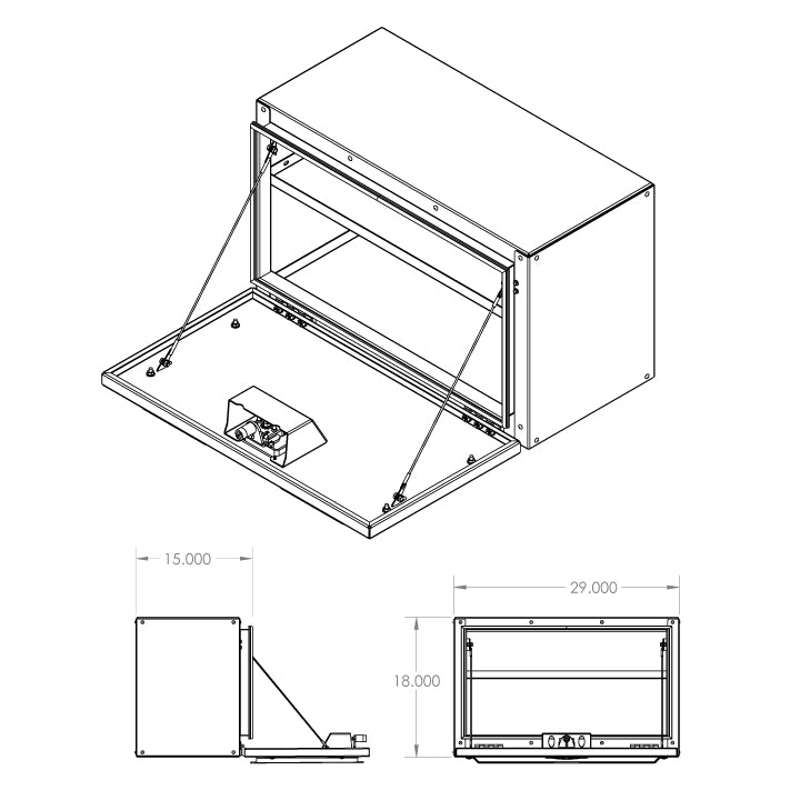 RB Components Rear Door Storage Box - Small Horizontal