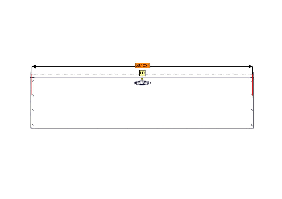 RB Components Sofa Storage Box, 58", Shallow