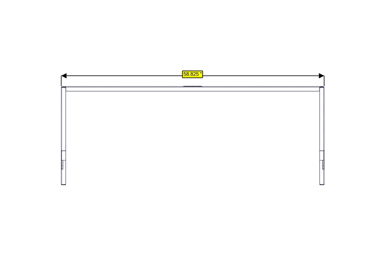 RB Components Sofa Storage Box, 58", Deep