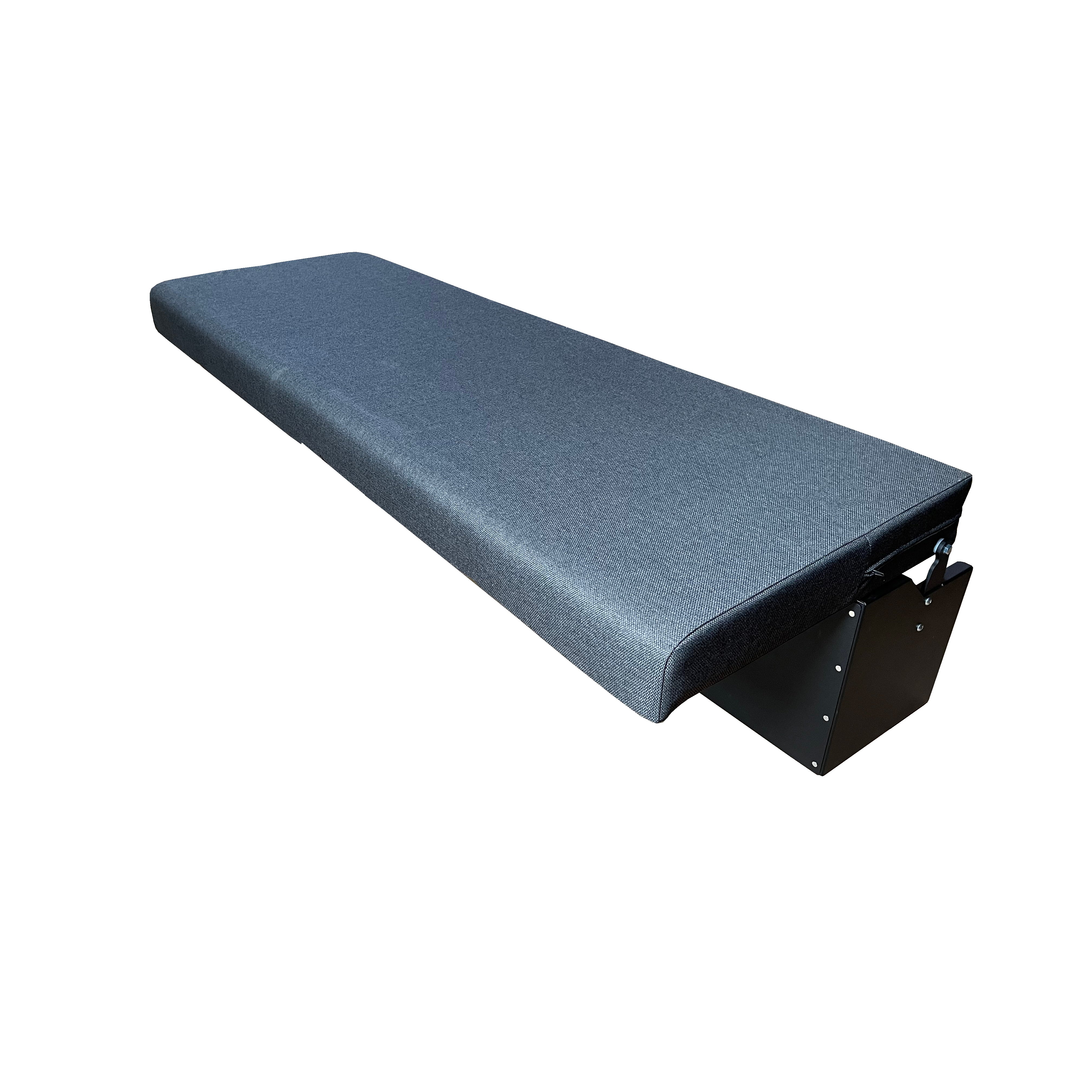 RB Components 58" Folding Bench Seat - Charcoal Cloth