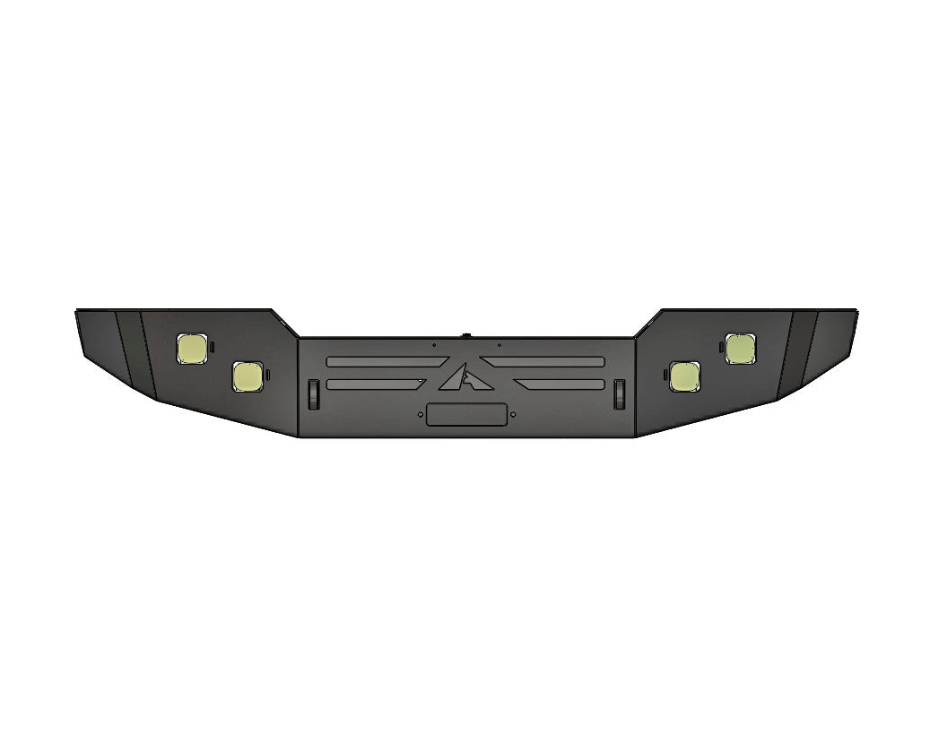 Aluminess Ford E-Series Front Winch Bumper (1992-2007)_With Square Lights - Campervan HQ