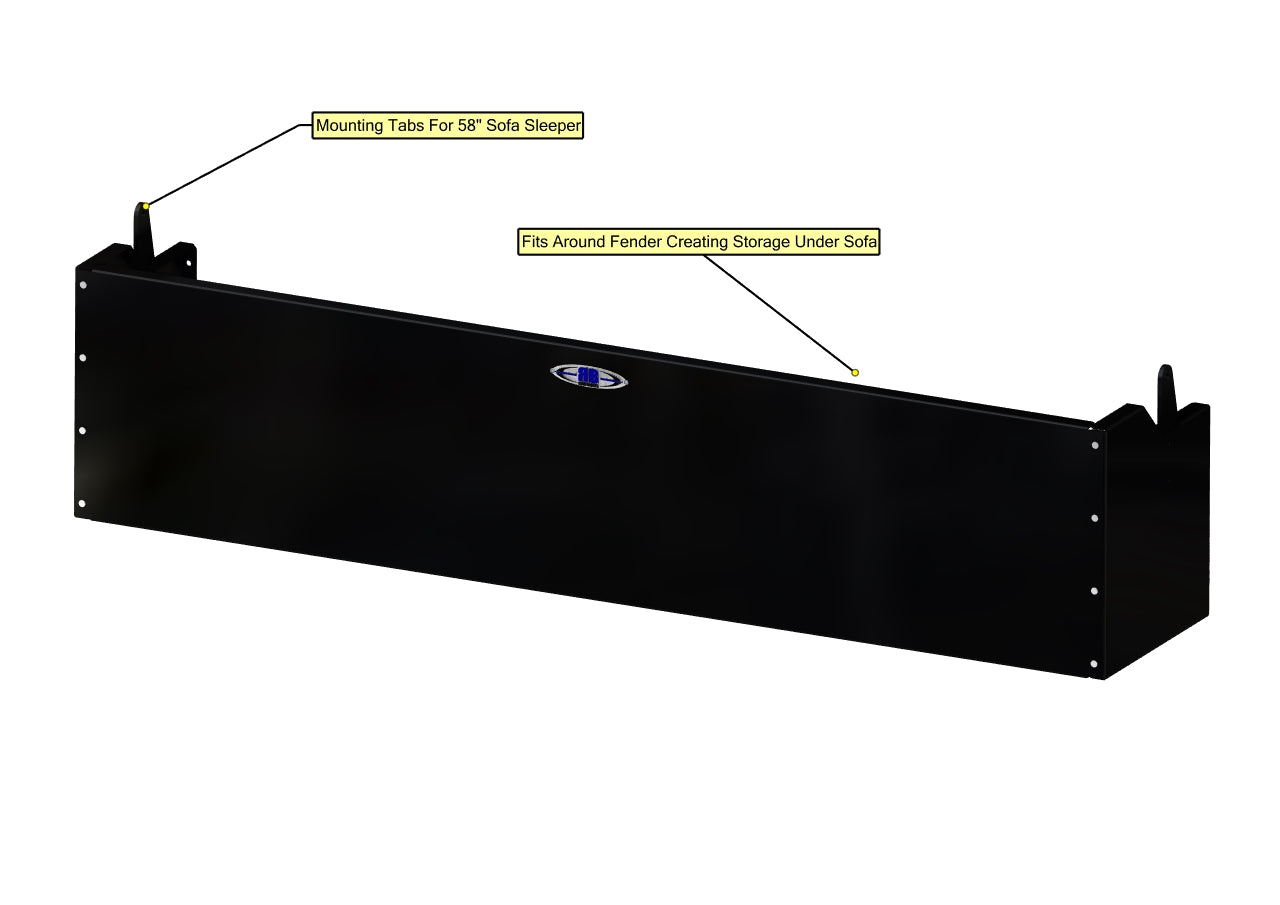 RB Components Sofa Storage Box, 58", Shallow