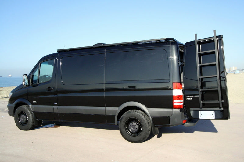 RB Components 2007+ Sprinter Van HD Rear Door Ladder - Low Roof