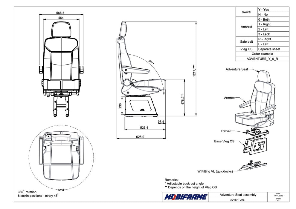 MobiFrame Adventure Seat