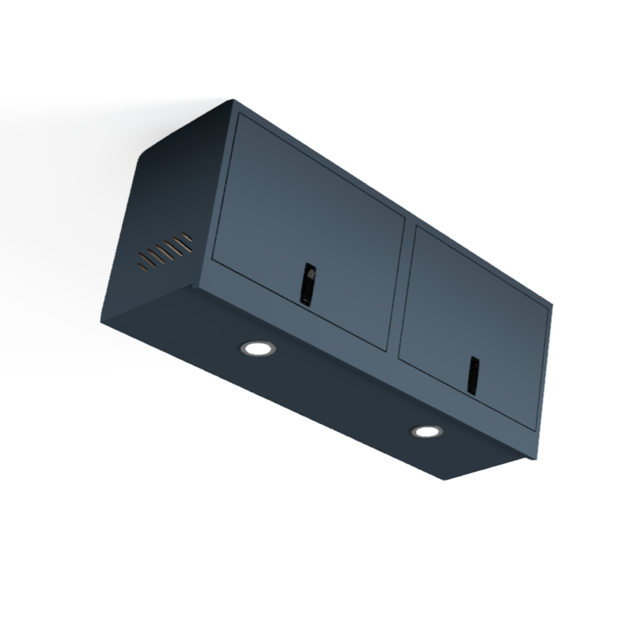 SergSupply Aero Overhead Van Cabinet - Squared