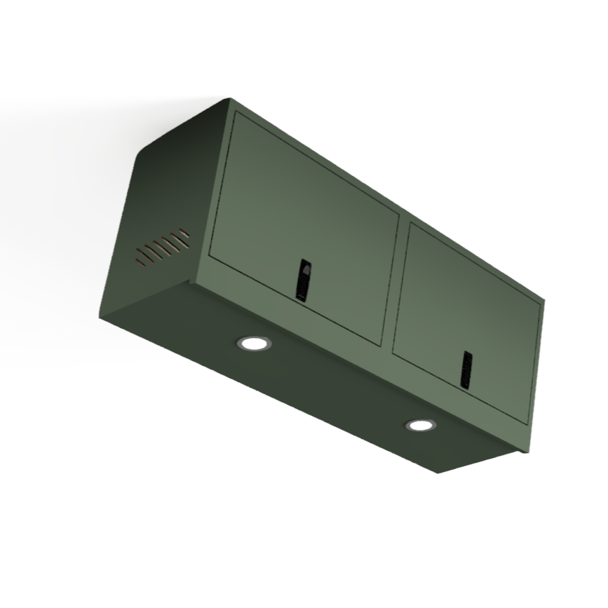 SergSupply Aero Overhead Van Cabinet - Squared