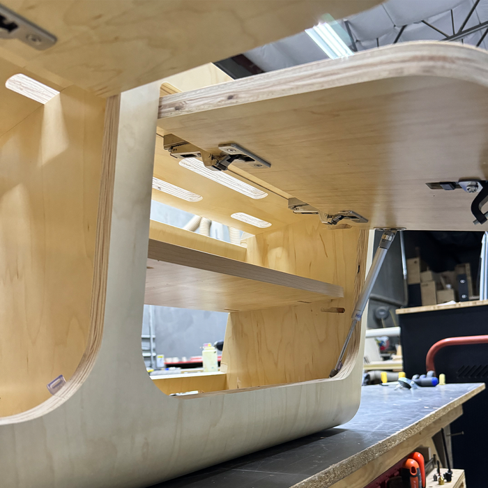 SergSupply Aero Overhead Van Cabinet - Rounded